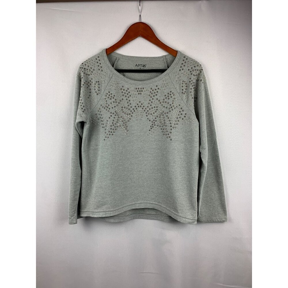 APT. 9 Womens Petite Small Embellished Pullover Sweater Size Small